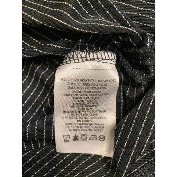 Columbia Golf Polo Shirt Mens Large Black White Stripe Outdoor Prepcore Preppy - Picture 4 of 12